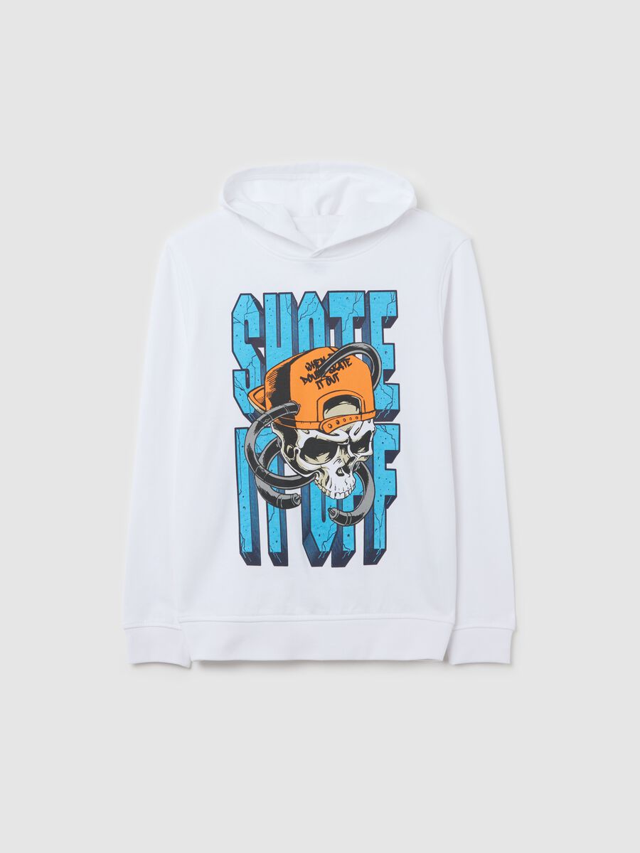 French terry sweatshirt with "Skate it OFF" and hood_3