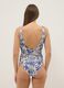 Blue floral-print stretch swimsuit_3