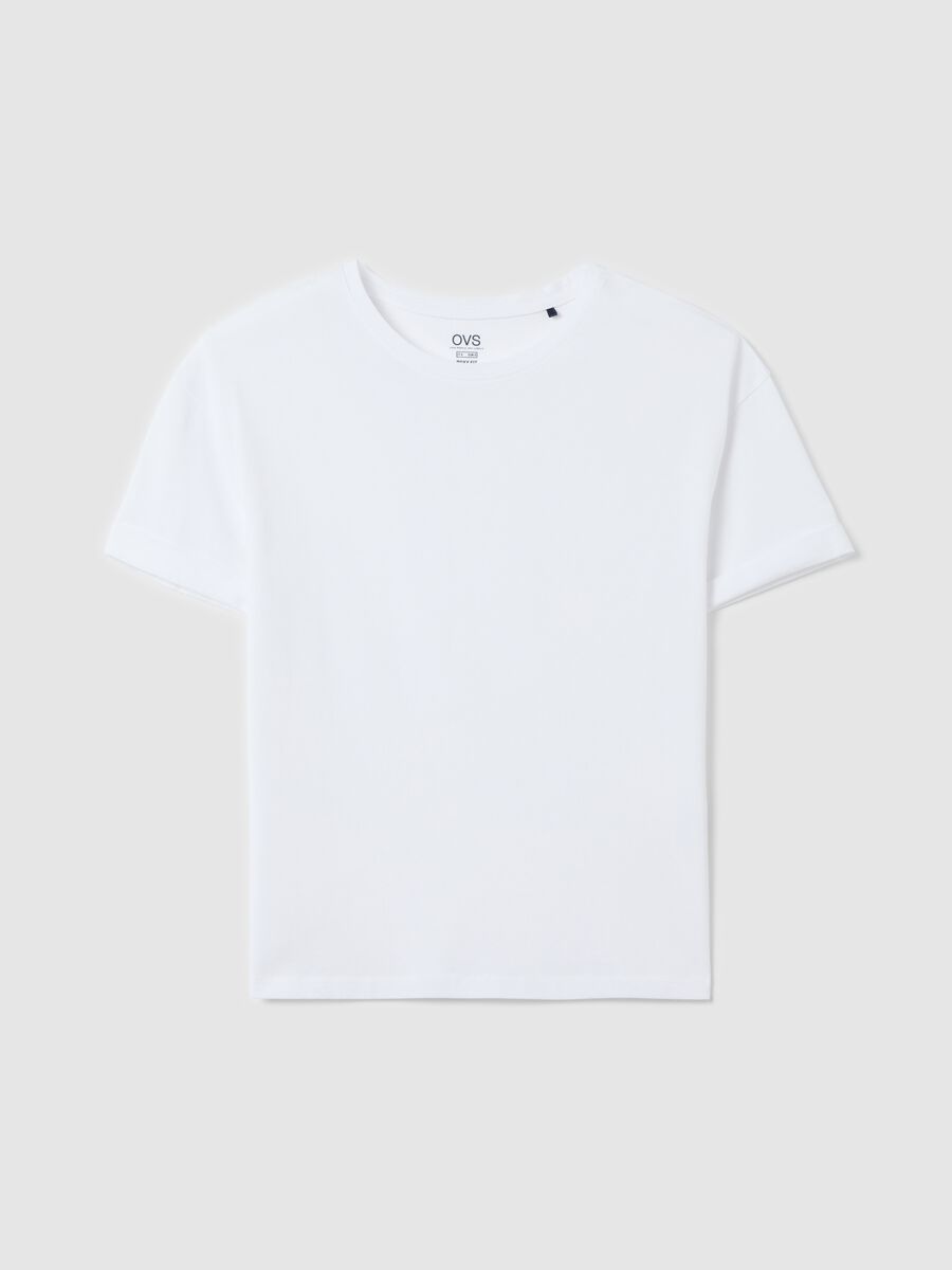 White boxy-fit T-shirt in cotton_4
