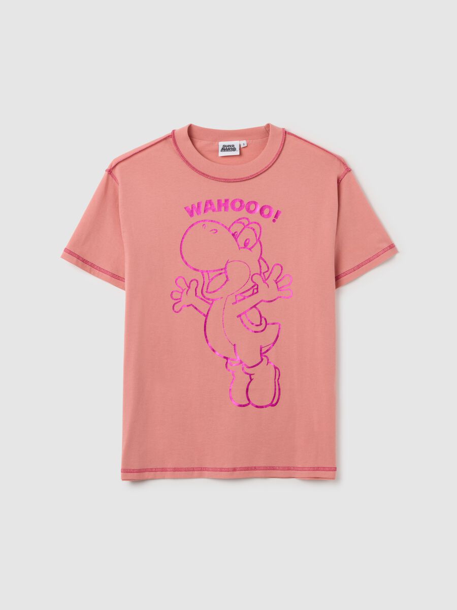 Regular fit pink pure cotton T-shirt_4