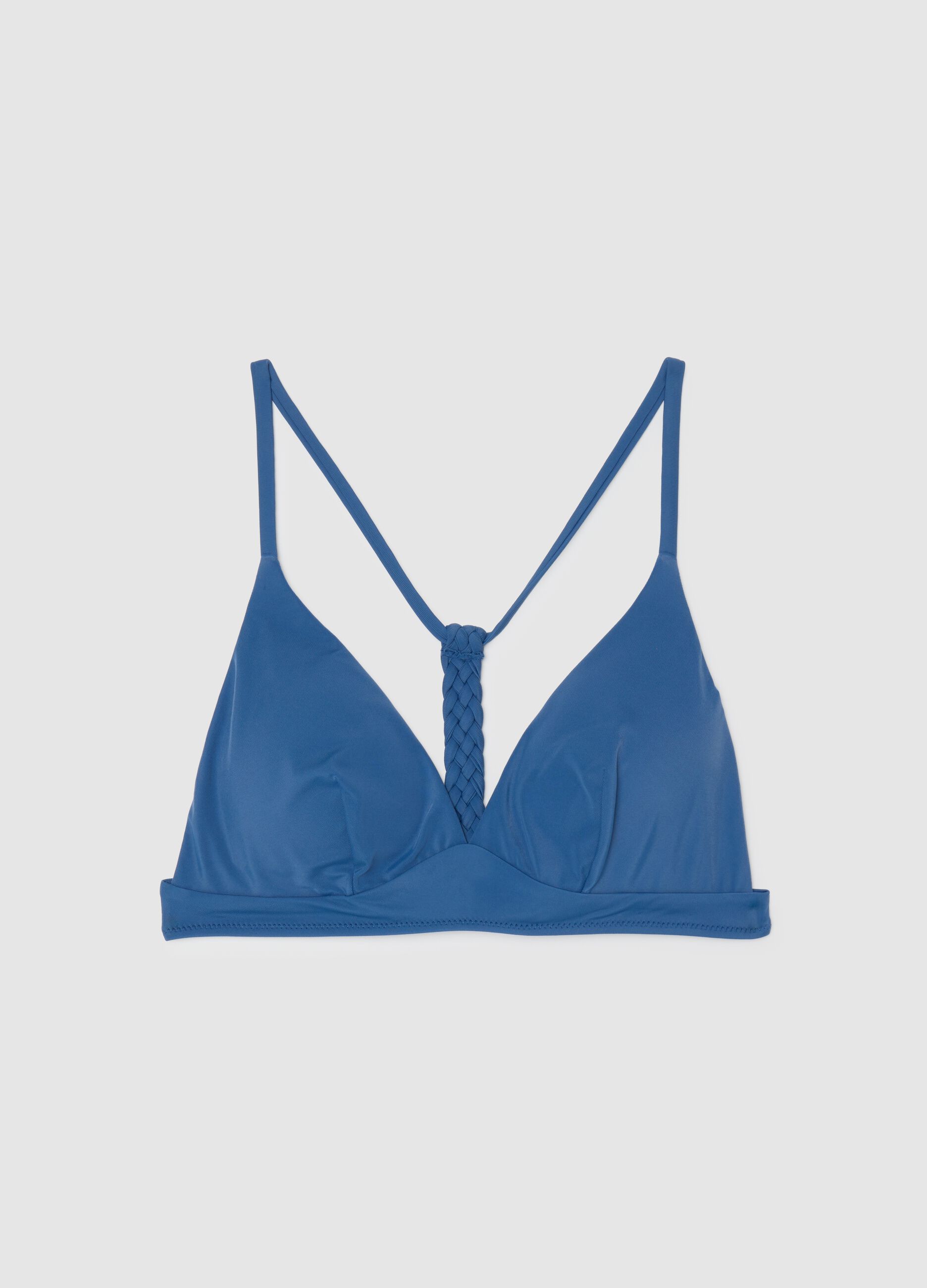 Women's blue blend bikini with interlace
