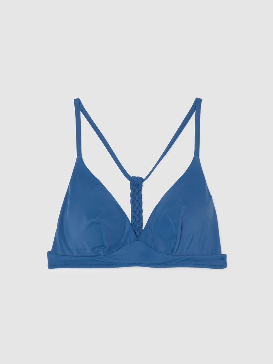 Women's blue blend bikini with interlace_4
