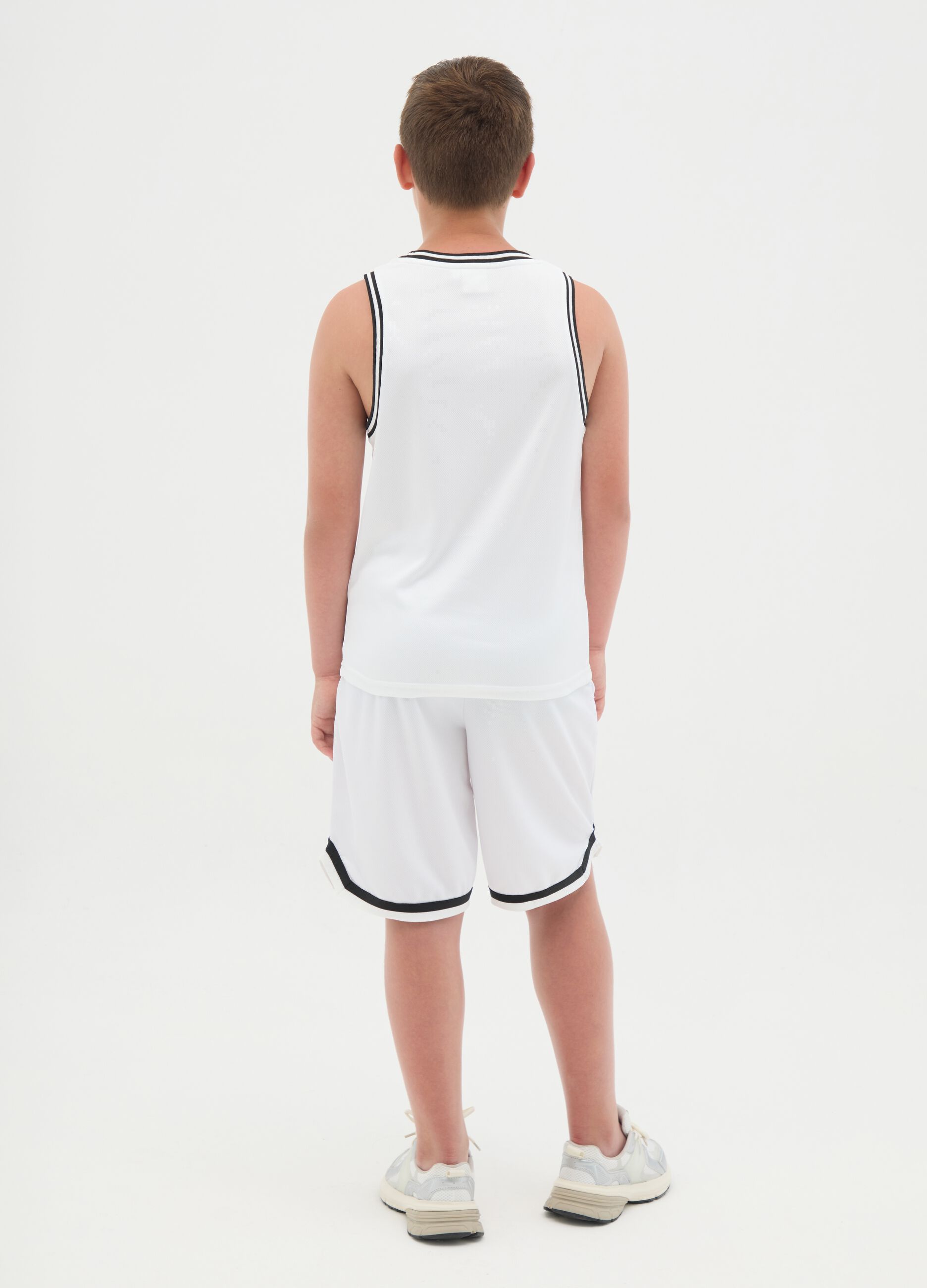 Boys’ white regular-fit shorts
