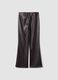 Leggings marroni flare con vita regular ed elastico_6