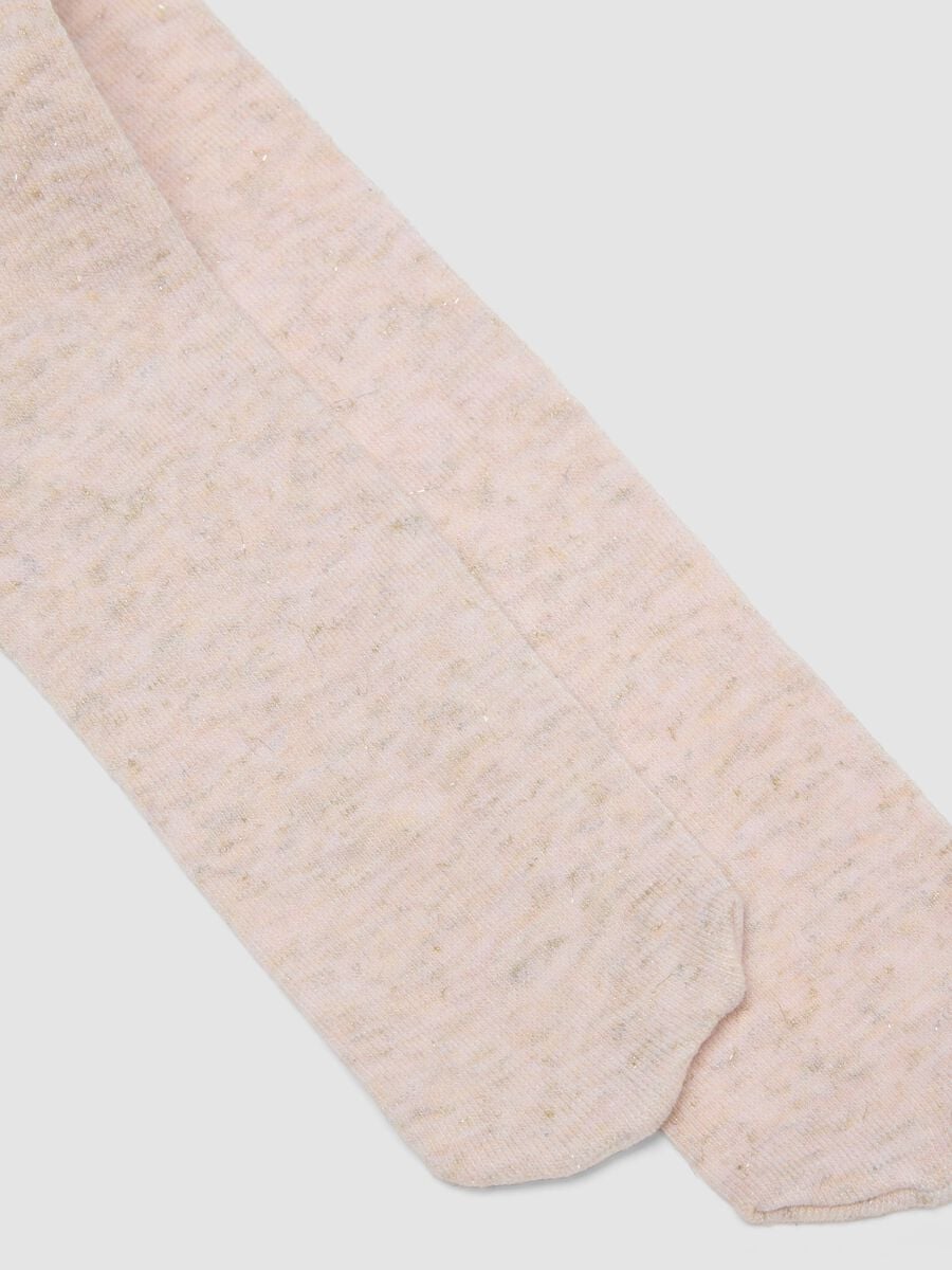 Pink marl stretch viscose tights_2