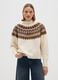 Multicolour regular fit pullover with jacquard pattern_2