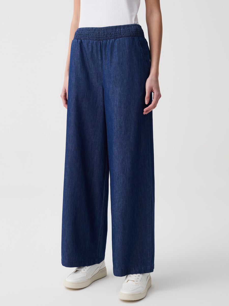 Wide-leg jeans in fluid fabric_2