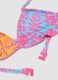 Pink stretchy bikini with tropical print_2