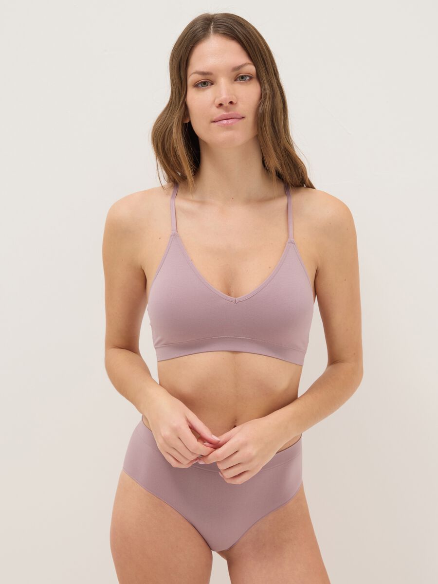 Pink Bralette Bra with Removable Padding_1