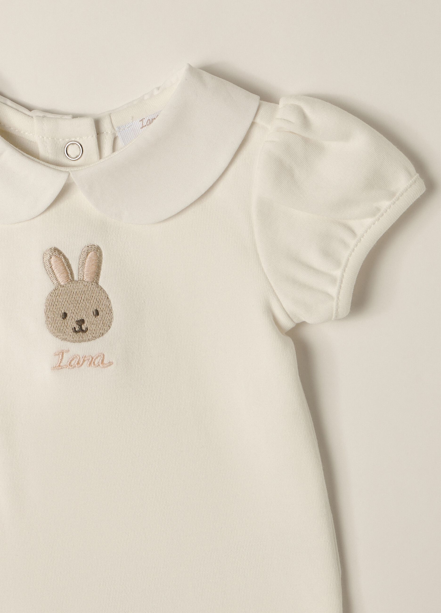 Newborn set with cotton bodysuit and skirt