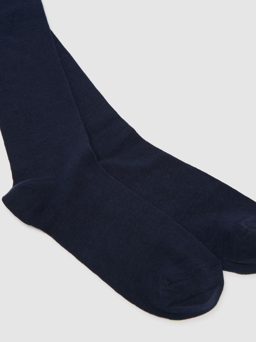 Set bipack calze lunghe in cotone blu elasticizzato_2