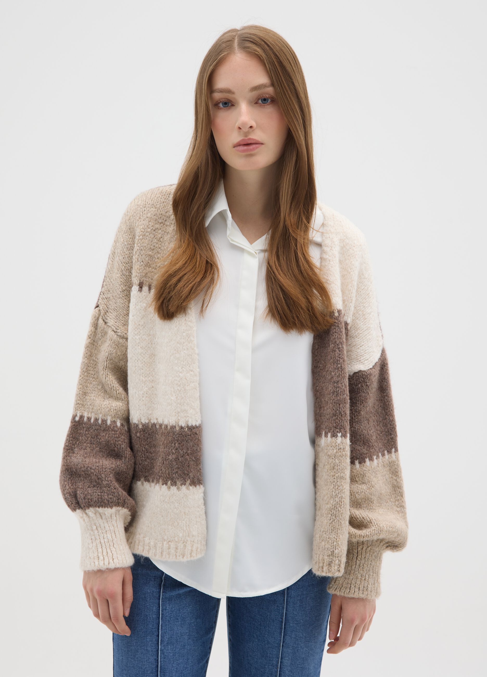 Multicolour regular fit cardigan