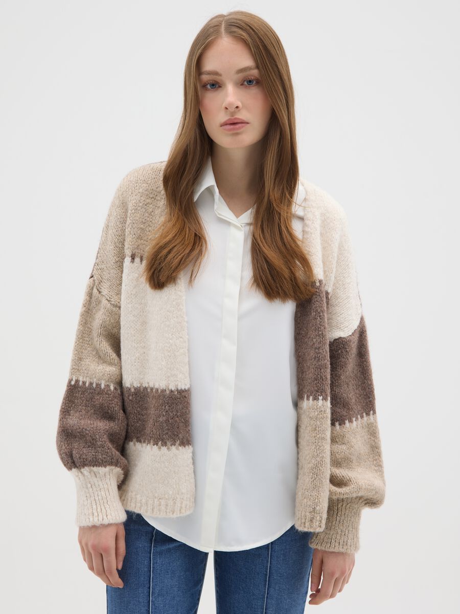 Multicolour regular fit cardigan_0