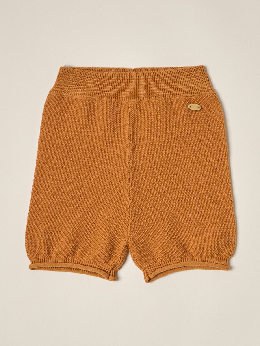 IANA newborn boy knit shorts in 100% cotton_0