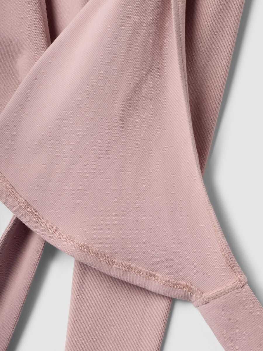 Cardigan rosa in cotone elasticizzato con Scollo profondo a V_6