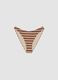 Multicoloured striped stretch bikini bottoms_0