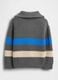 Grey striped cotton pullover_1