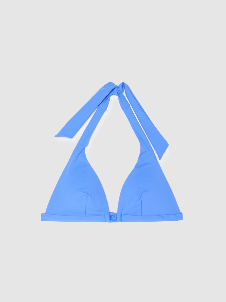 Women’s bikini top in light blue stretch fabric_4