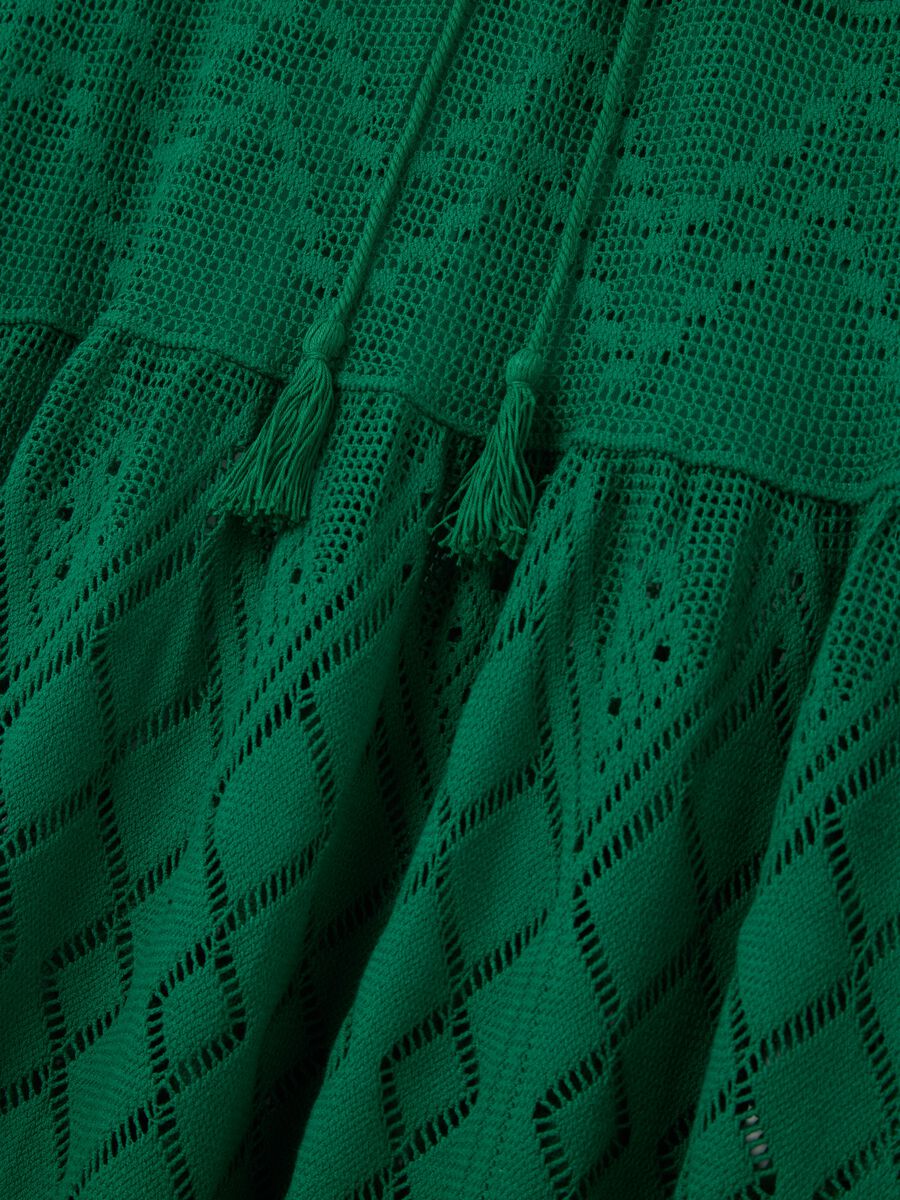 Green skirt with cotton and polyester texture Piombo_5