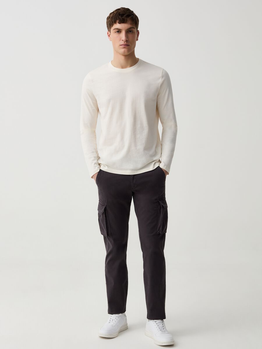 Regular-fit cargo trousers in stretch twill_0