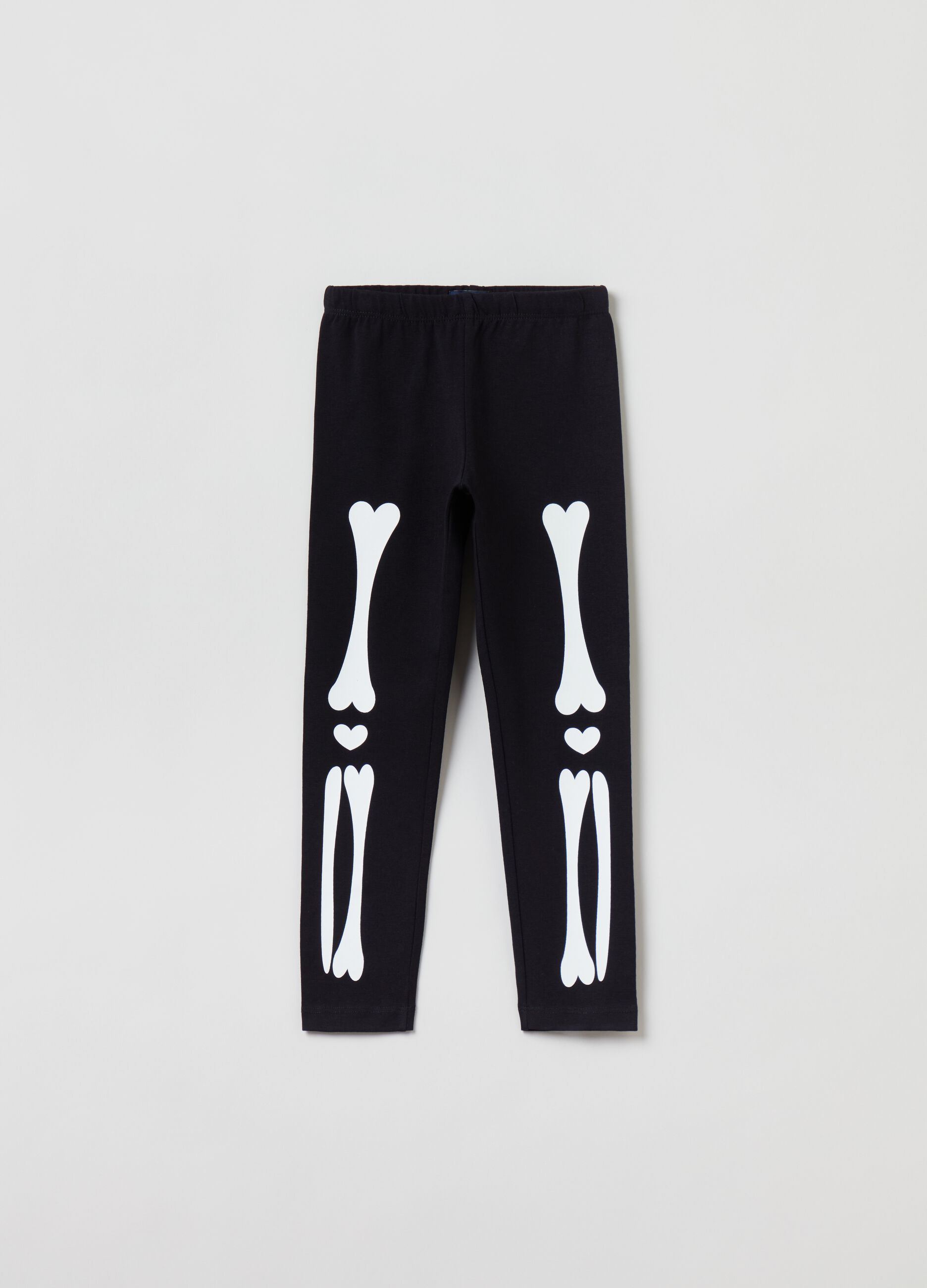 Leggings con stampa ossa scheletro Nero OVS KIDS da Bambina OVS