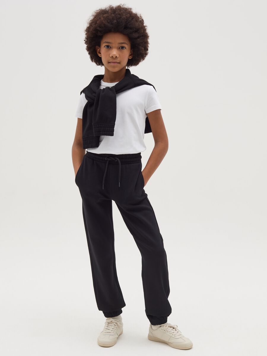 Joggers Essential in felpa con coulisse_1