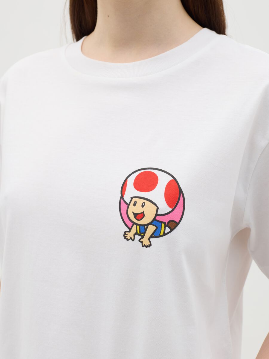 White T-shirt in cotton with Super Mario™ Toad print_2