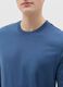 T-shirt with round neck and long sleeves in cotton_2