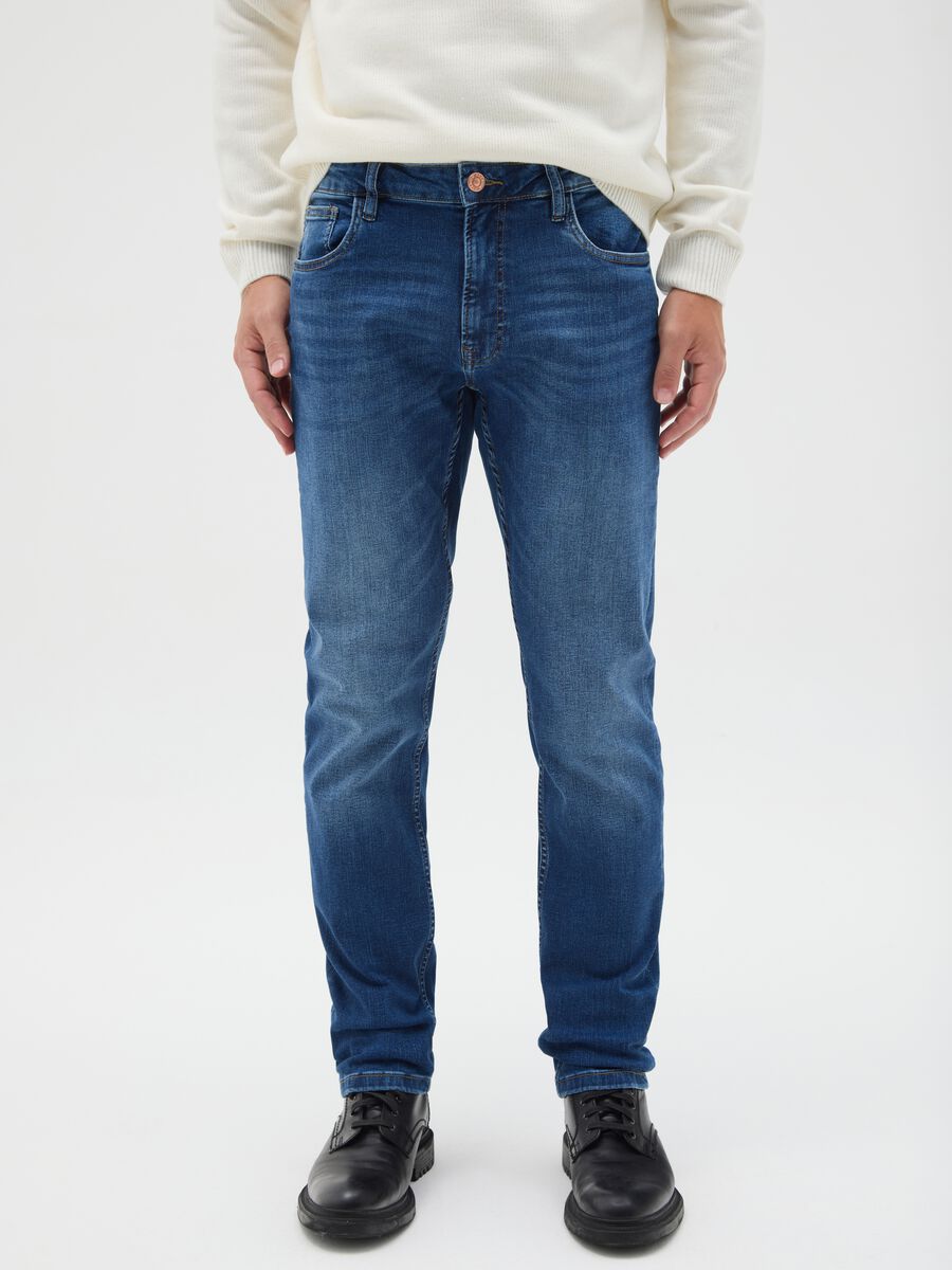 Slim Fit Blue Denim Jeans_1