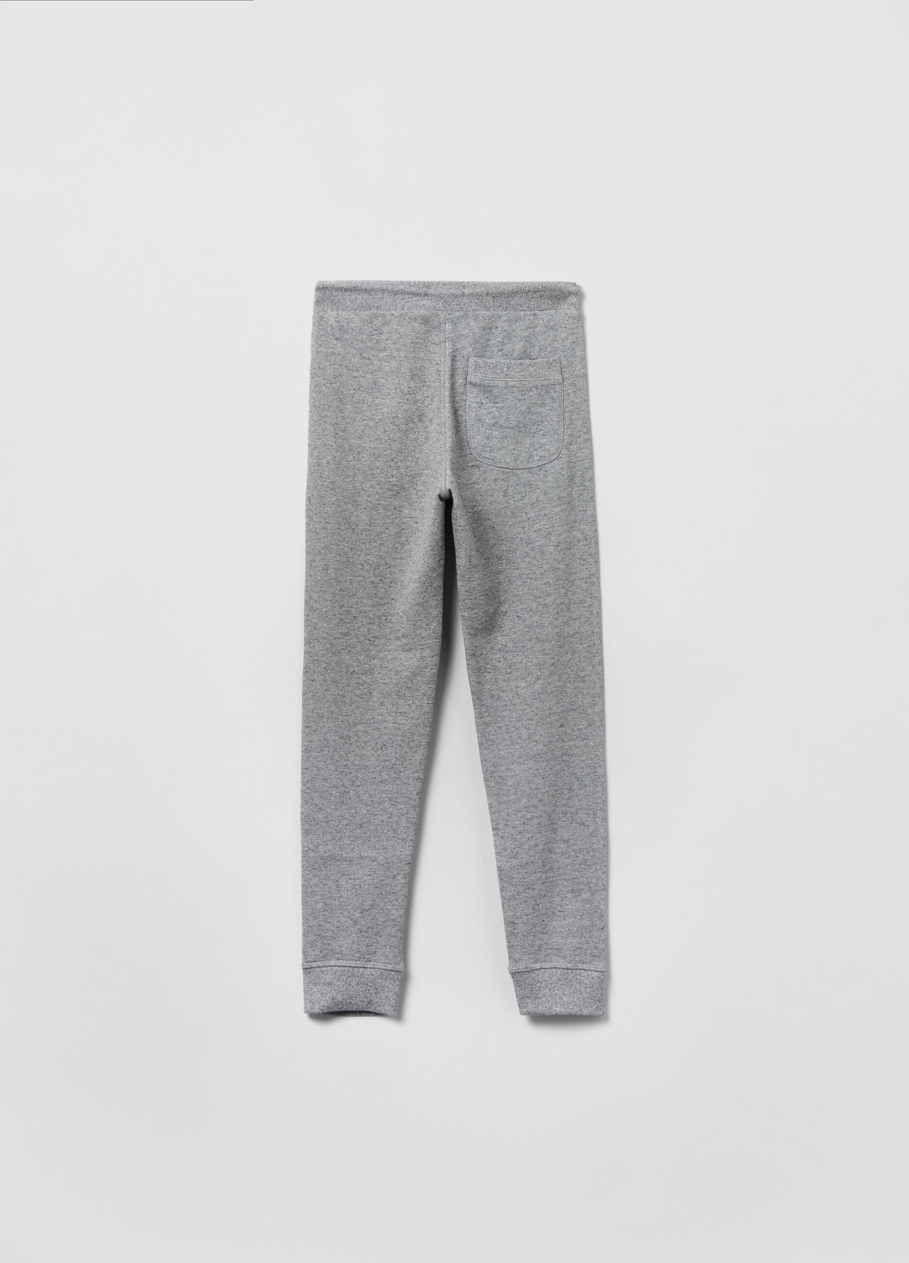 Joggers con coulisse e ricamo lettering_1