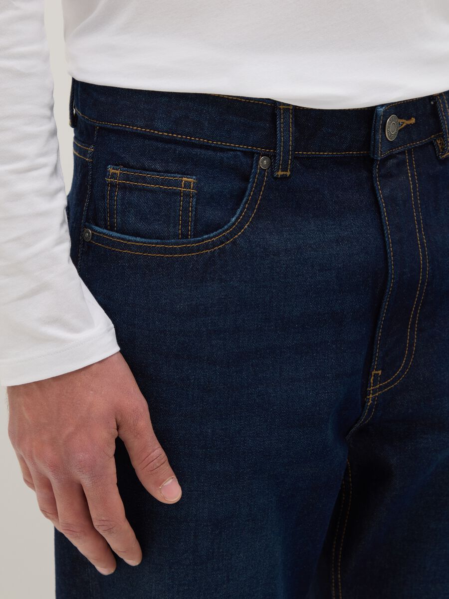 Blue Regular Fit Pure Cotton Jeans_3