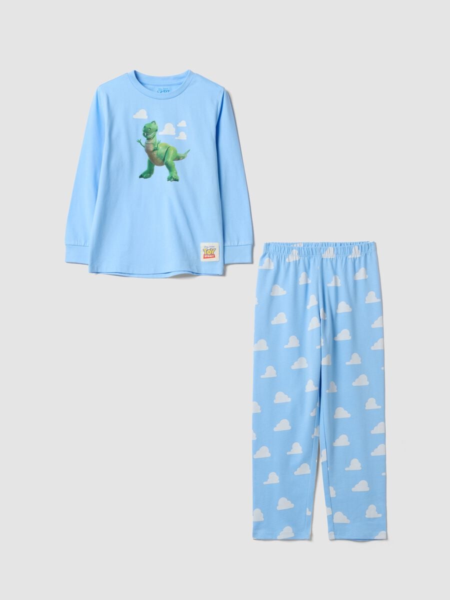 Light Blue Toy Story Print Organic Cotton Pyjamas_0