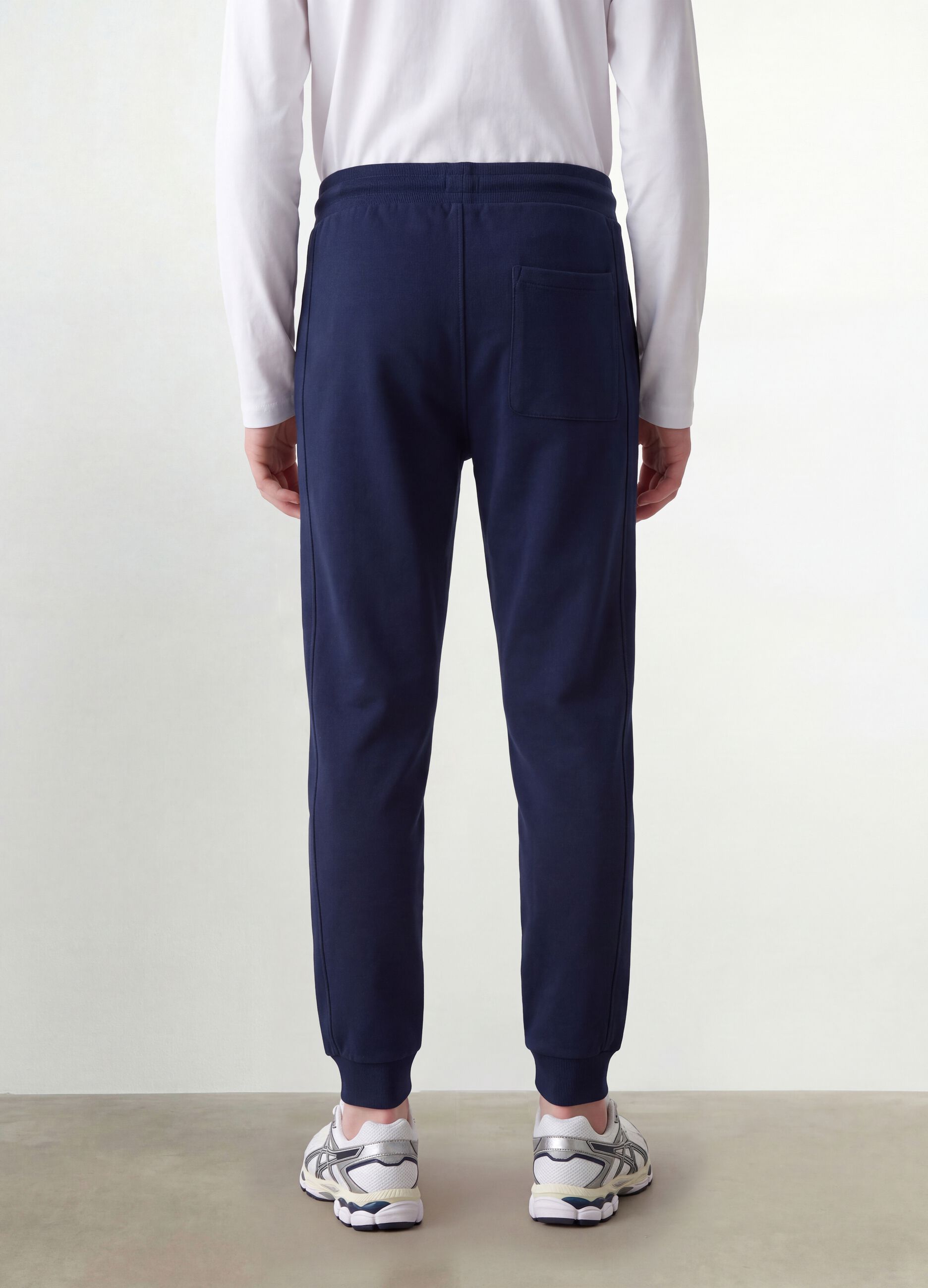 Blue organic cotton jogger trousers