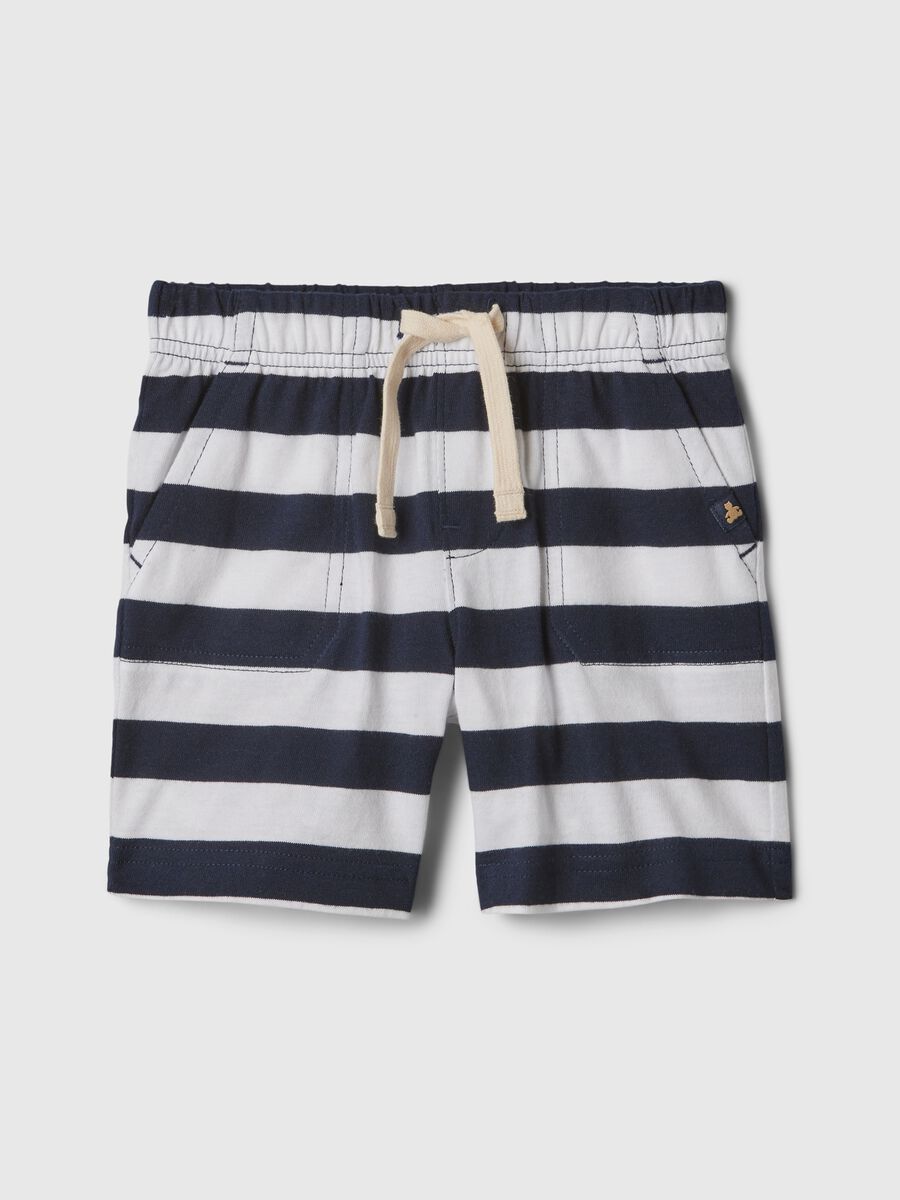 Cotton Bermuda shorts with drawstring_0