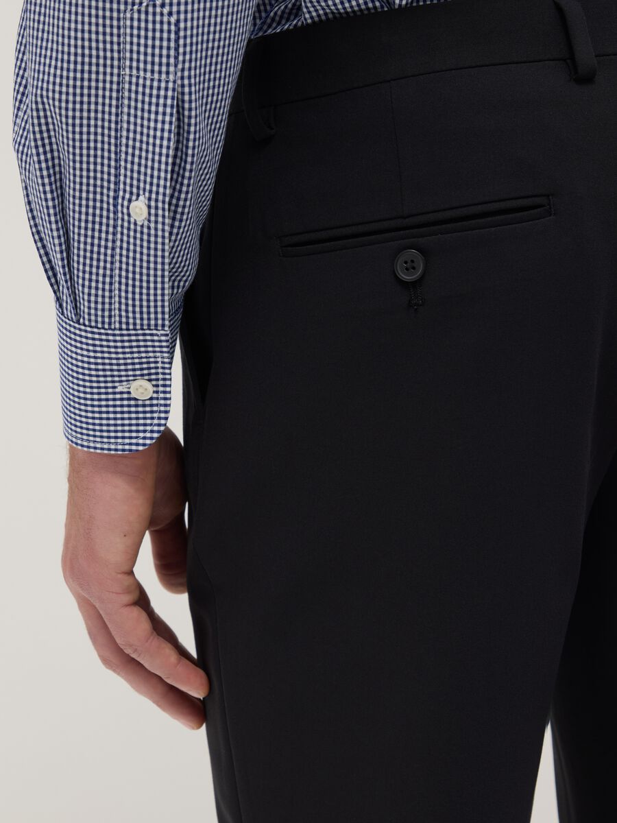 Multicolour check shirt in cotton blend regular fit easy iron_3