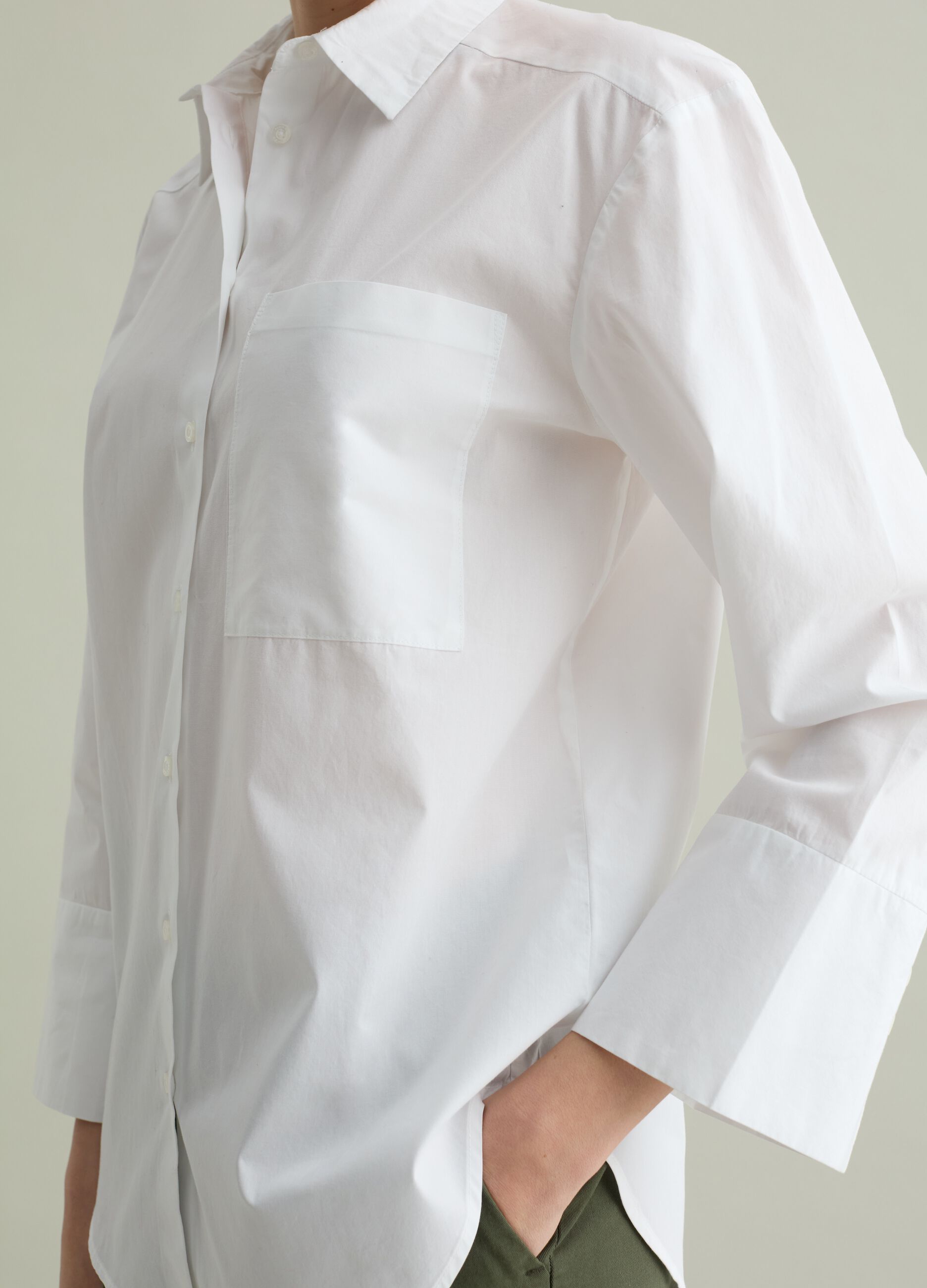 Cotton shirt with pocket