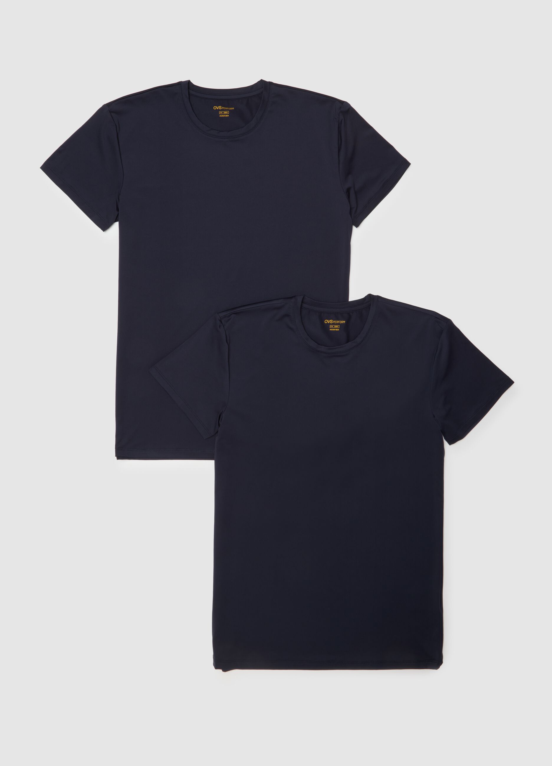 Blue Microfiber T-Shirt Twin Pack