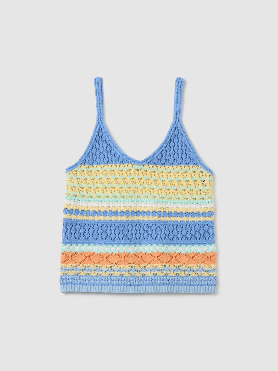 Multicolour Striped Cotton Crop Top_4