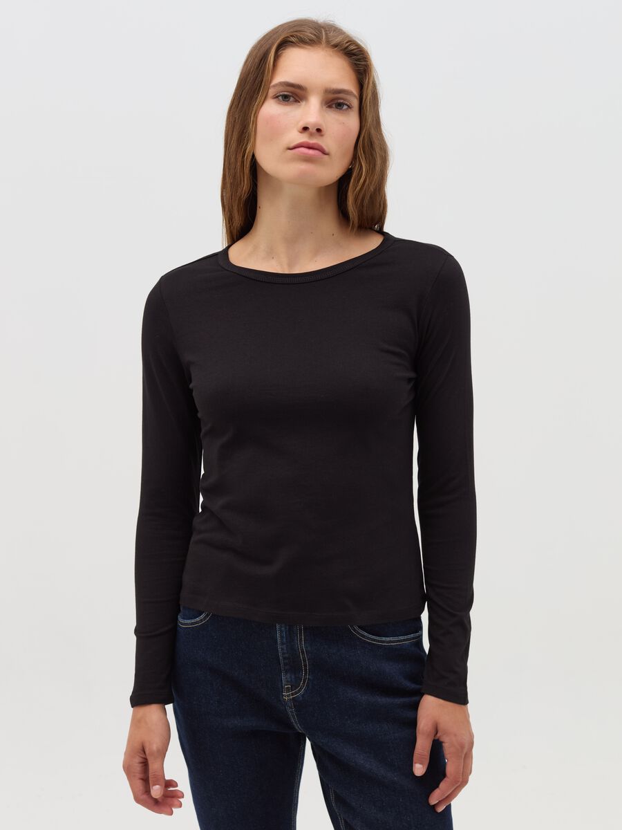 Long-sleeved T-shirt in cotton_0