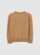 Brown Girl's Pure Wool Pullover _4