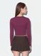 T-shirt viola in puro cotone a righe con girocollo_2