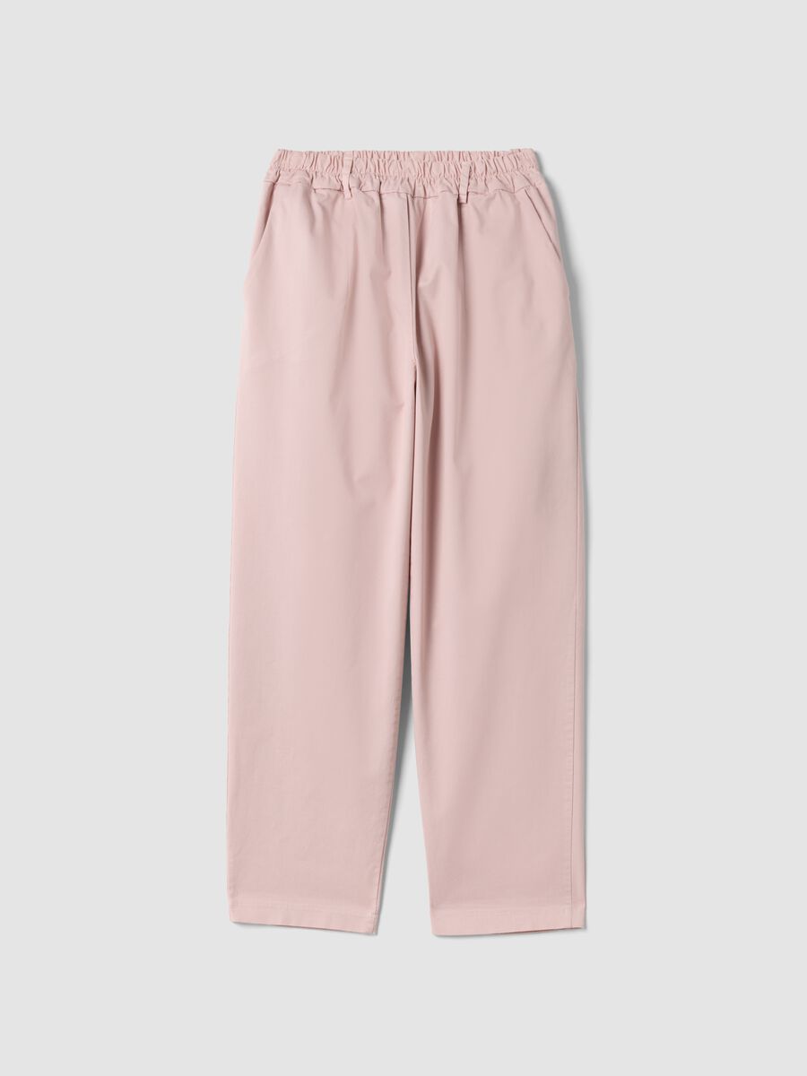 Pink regular-fit stretch cotton trousers_4
