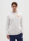 White hoodie with zip_0