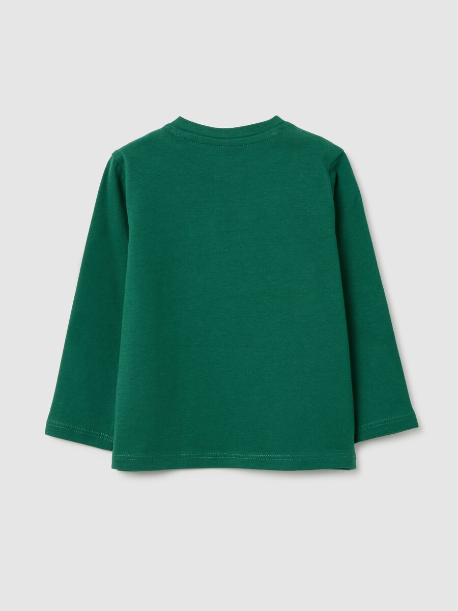 Children's T-shirt in pure green cotton regular fit_1