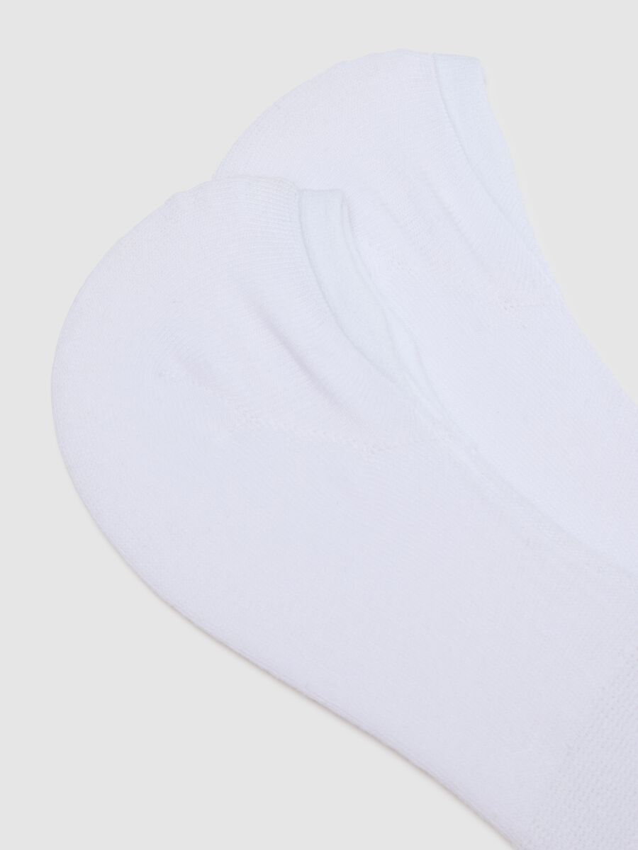 White cotton blend invisible sports socks multipack_1