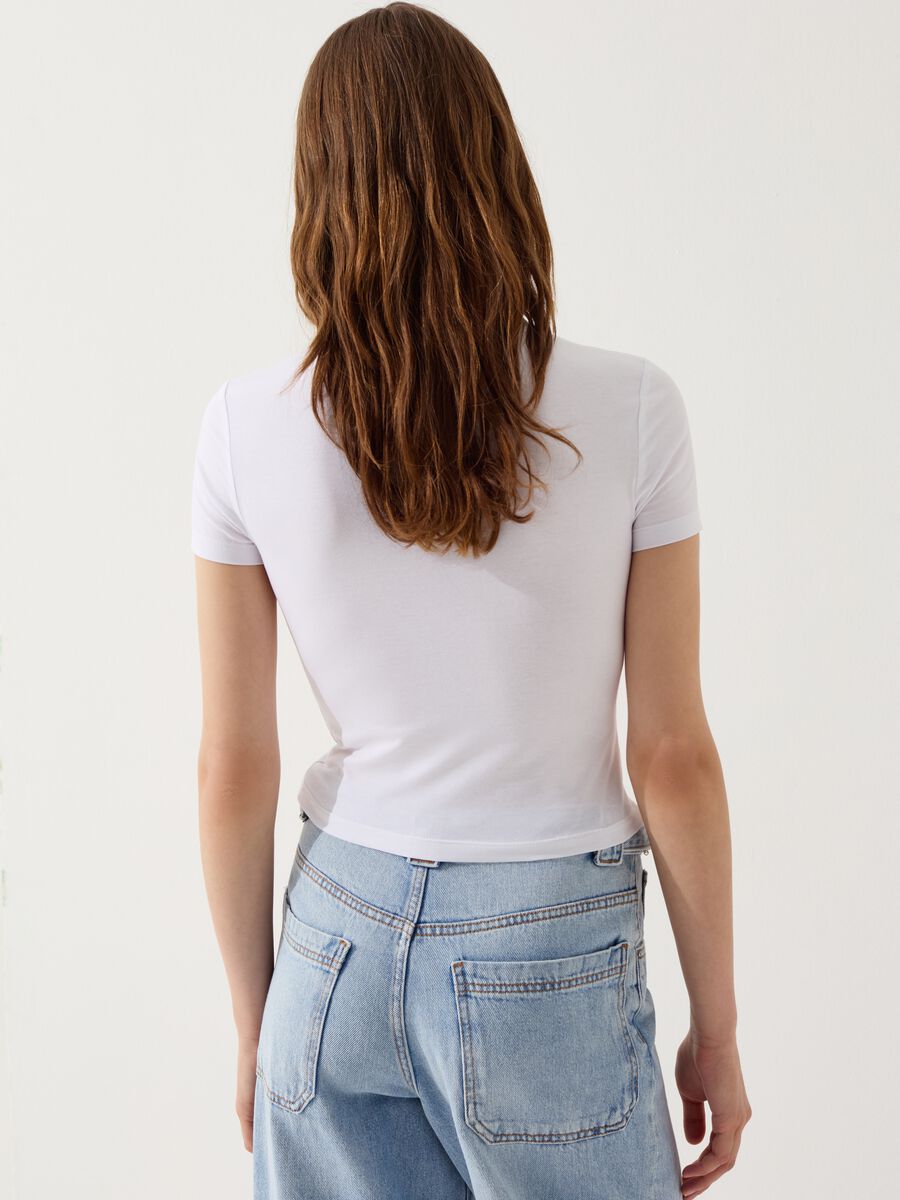 Printed cotton stretch T-shirt_2