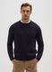 Blue Crew Neck Wool Blend Jumper_0