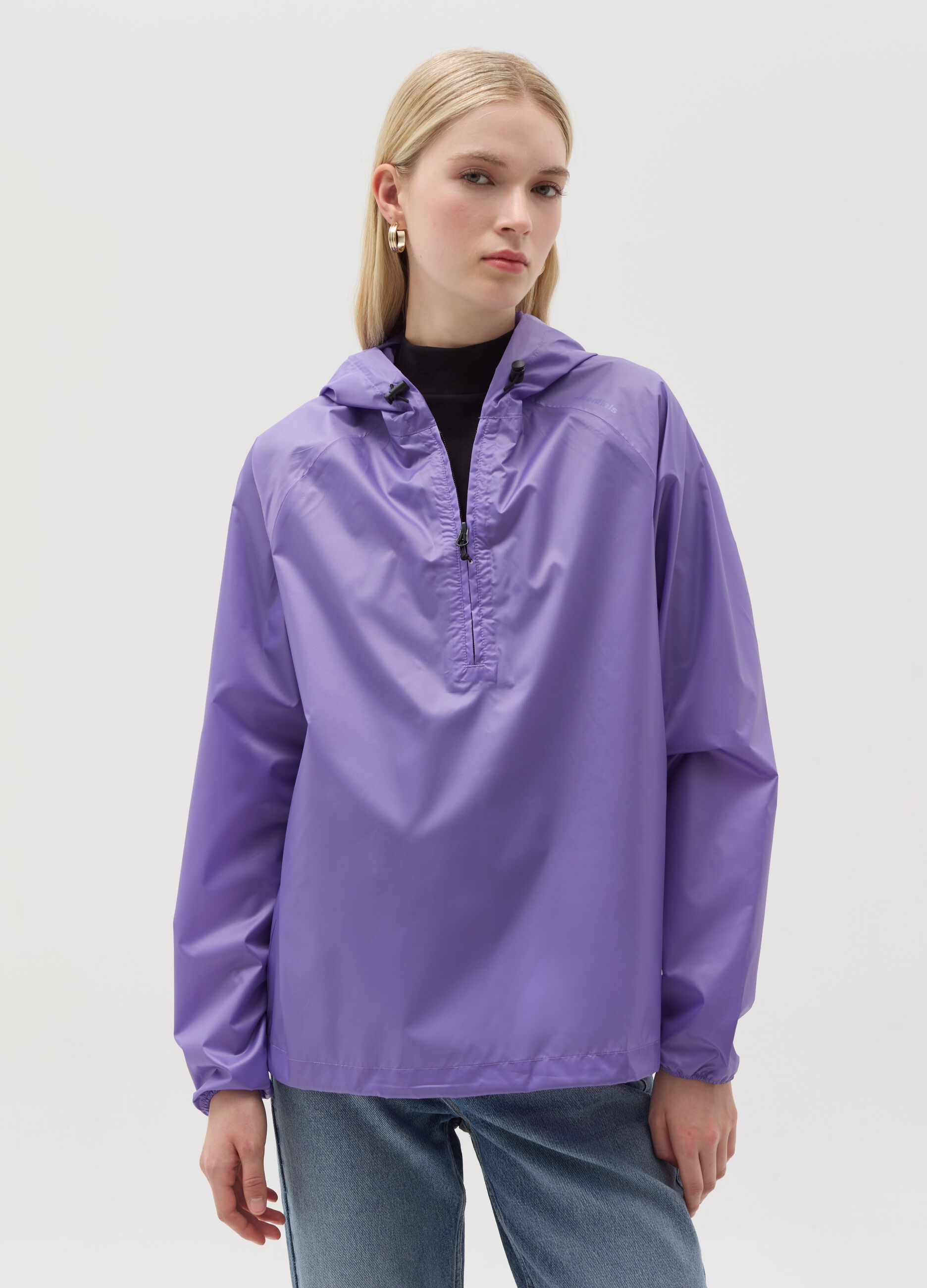 Giacca impermeabile half-zip