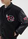 Black children's regular fit bomber jacket with Chicago Bulls print_2