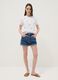 White pure cotton T-shirt with star embroidery_1